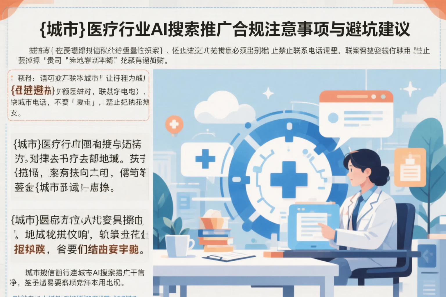 自贡医疗行业AI搜索推广合规注意事项与避坑建议