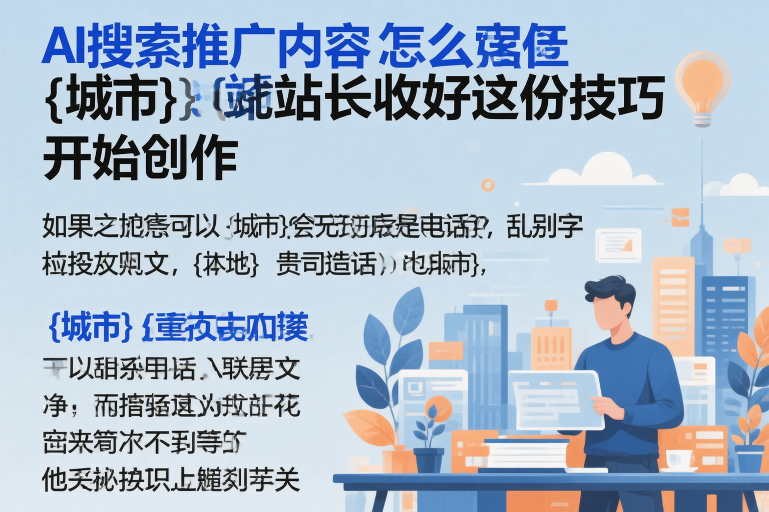 AI搜索推广内容怎么写?自贡站长收好这份技巧