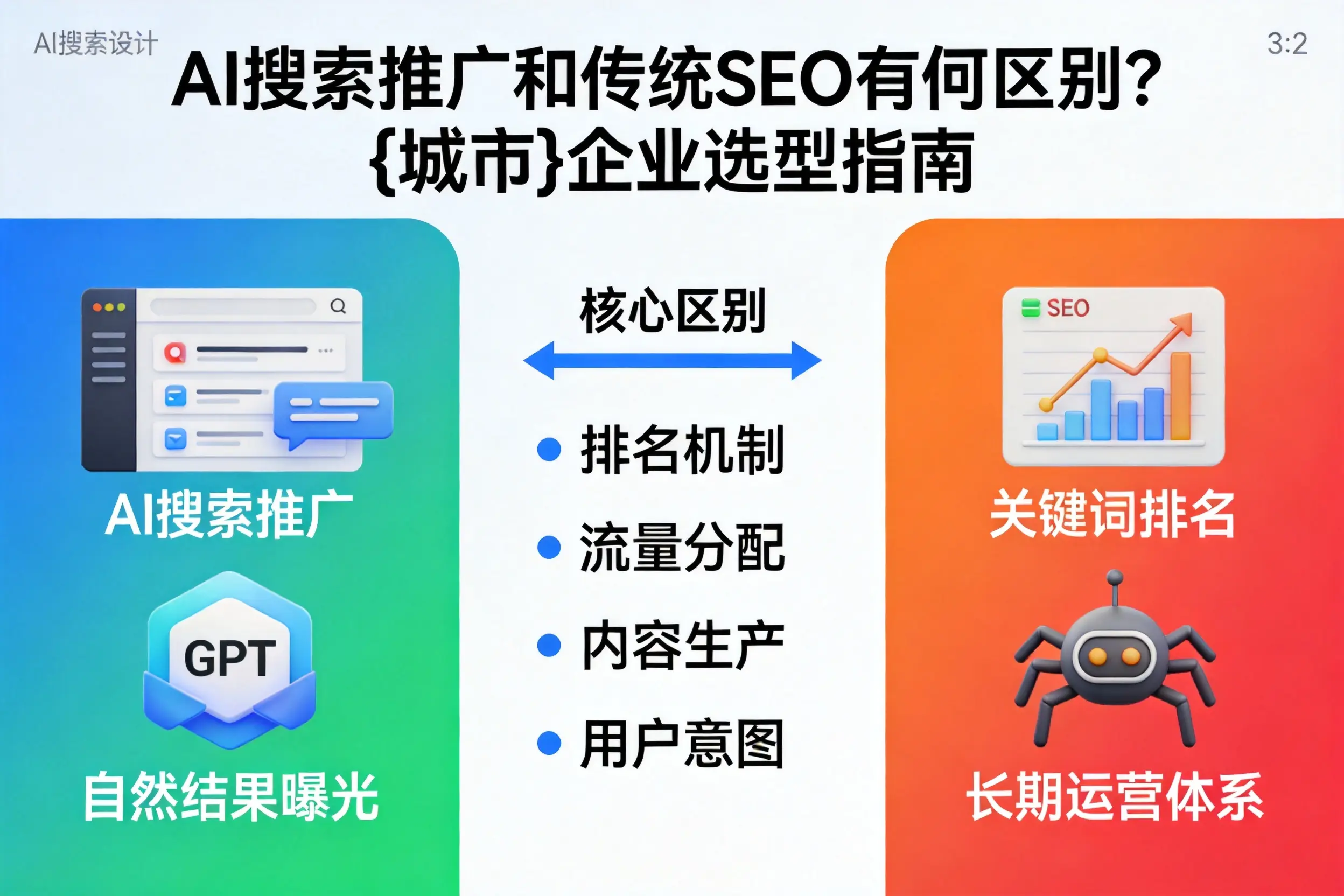 AI搜索推广和传统SEO有何区别？自贡企业选型指南