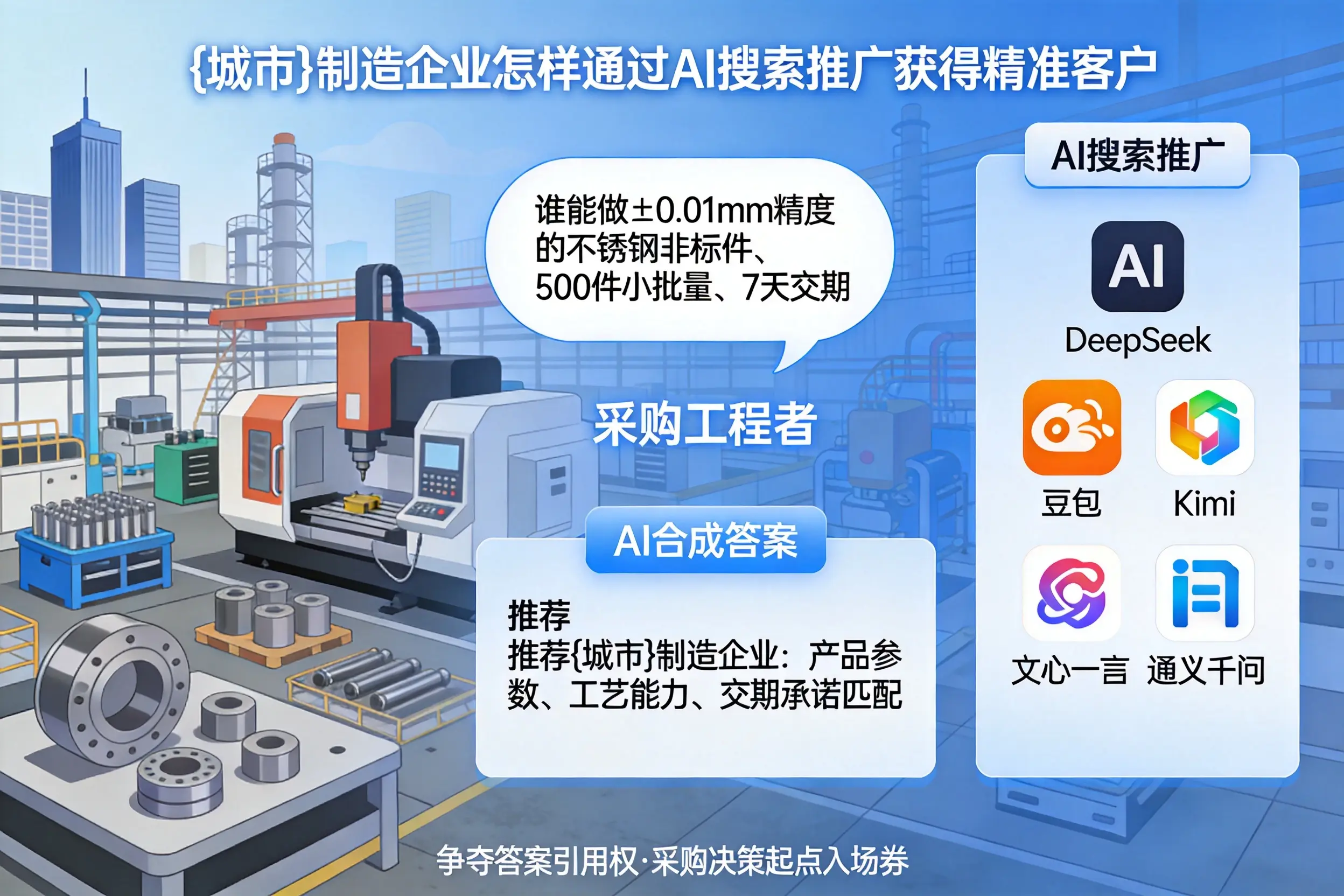 自贡制造企业怎样通过AI搜索推广获得精准客户
