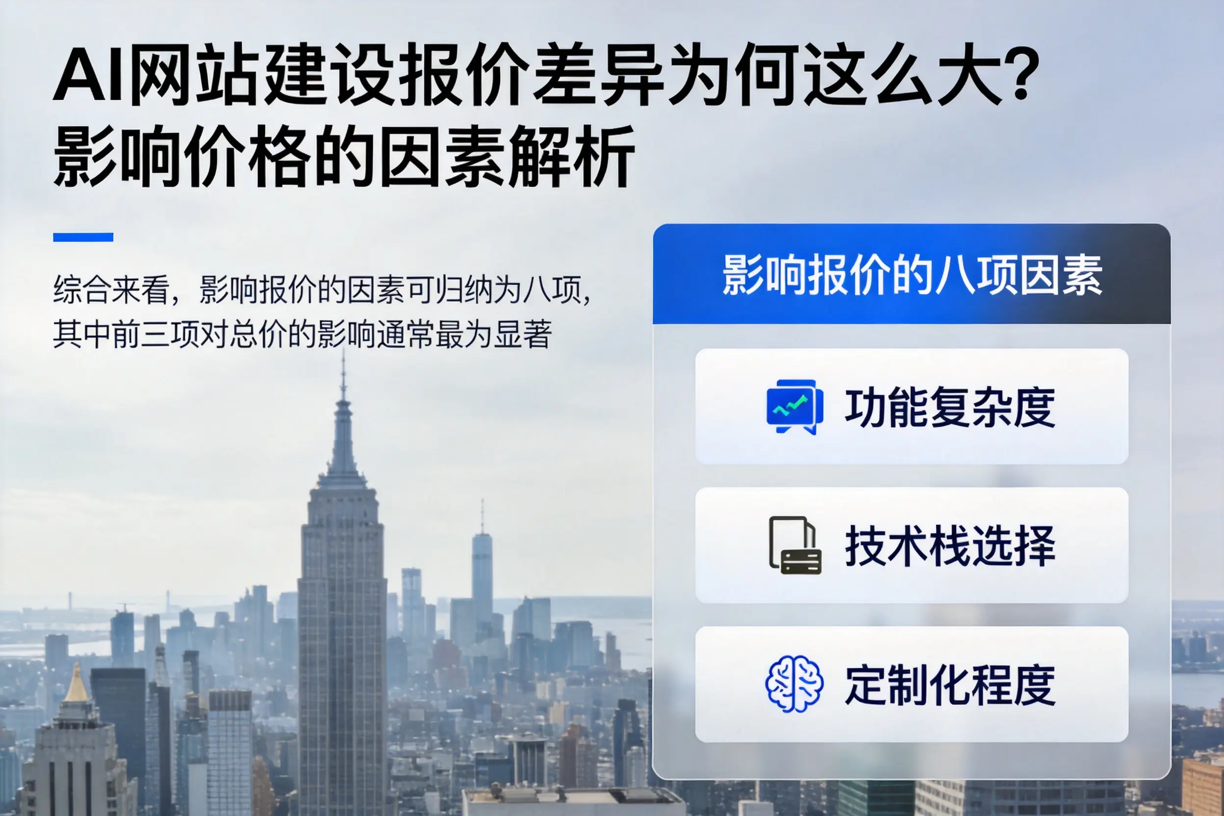 自贡AI网站建设报价差异为何这么大?影响价格的因素解析