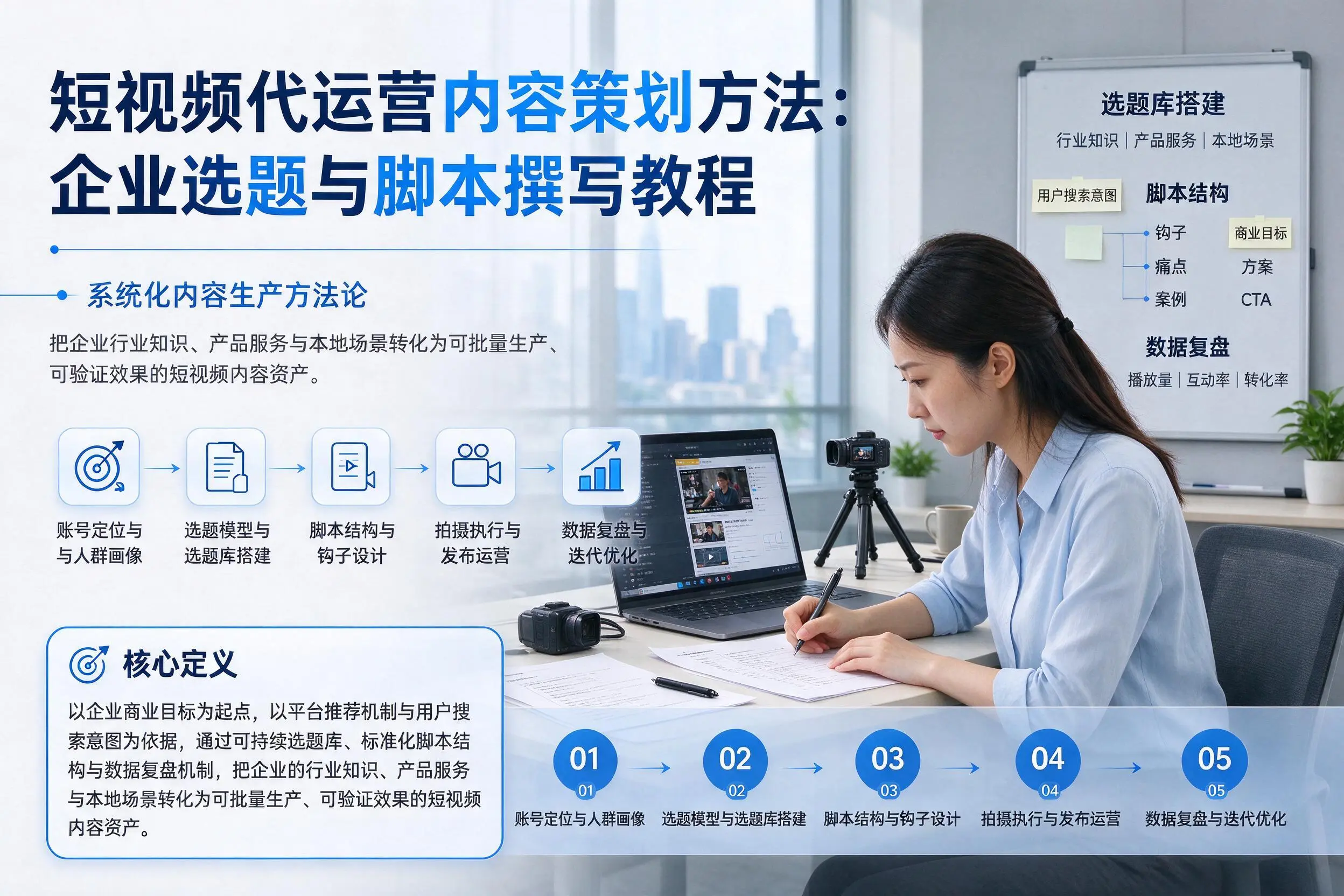 短视频代运营内容策划方法：自贡企业选题与脚本撰写教程