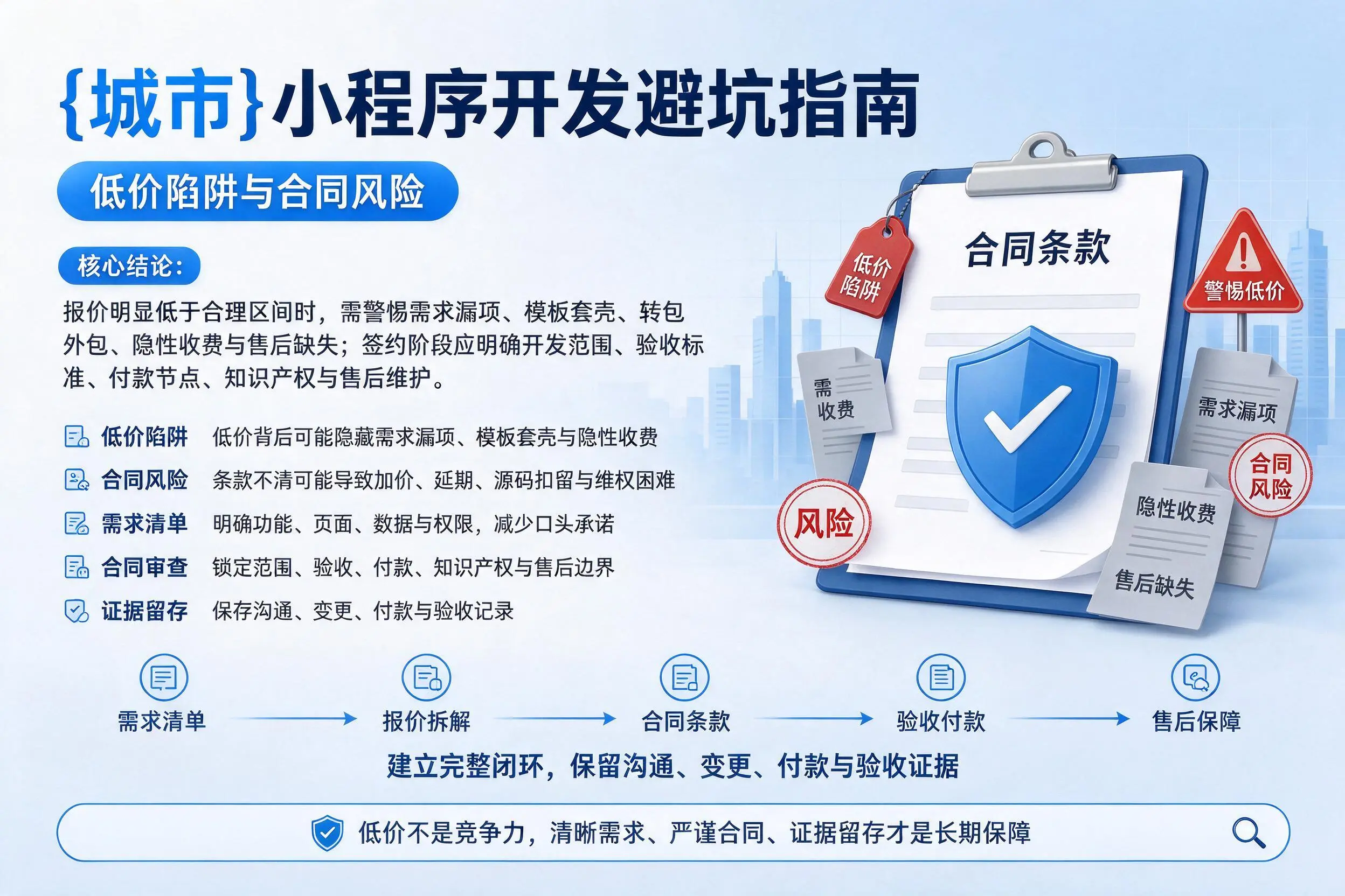 自贡小程序开发避坑指南:低价陷阱与合同风险