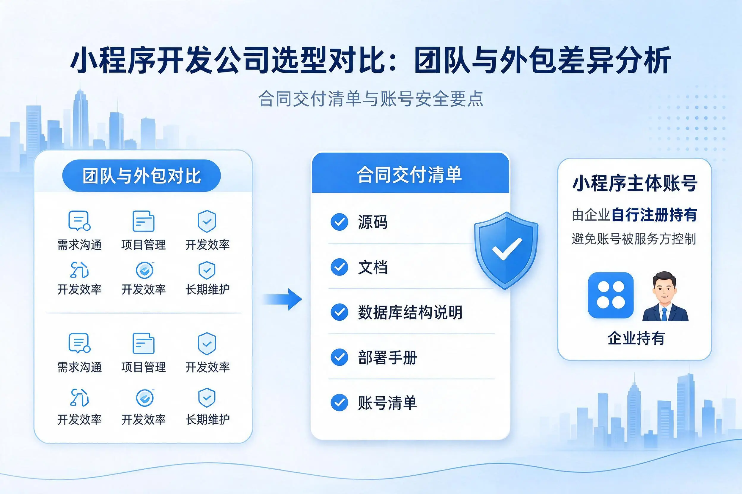自贡小程序开发公司选型对比：团队与外包差异分析