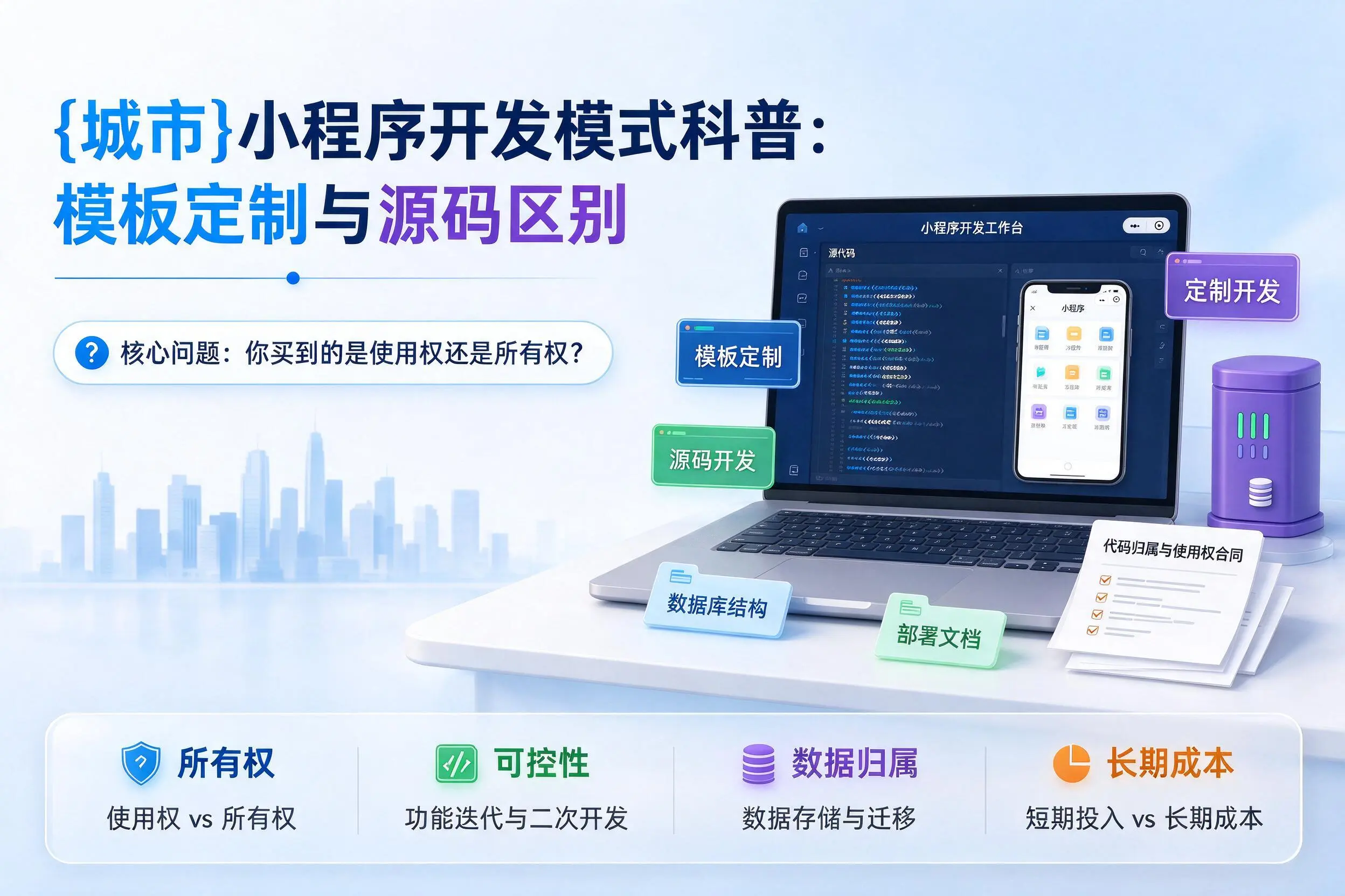自贡小程序开发模式科普：模板定制与源码区别