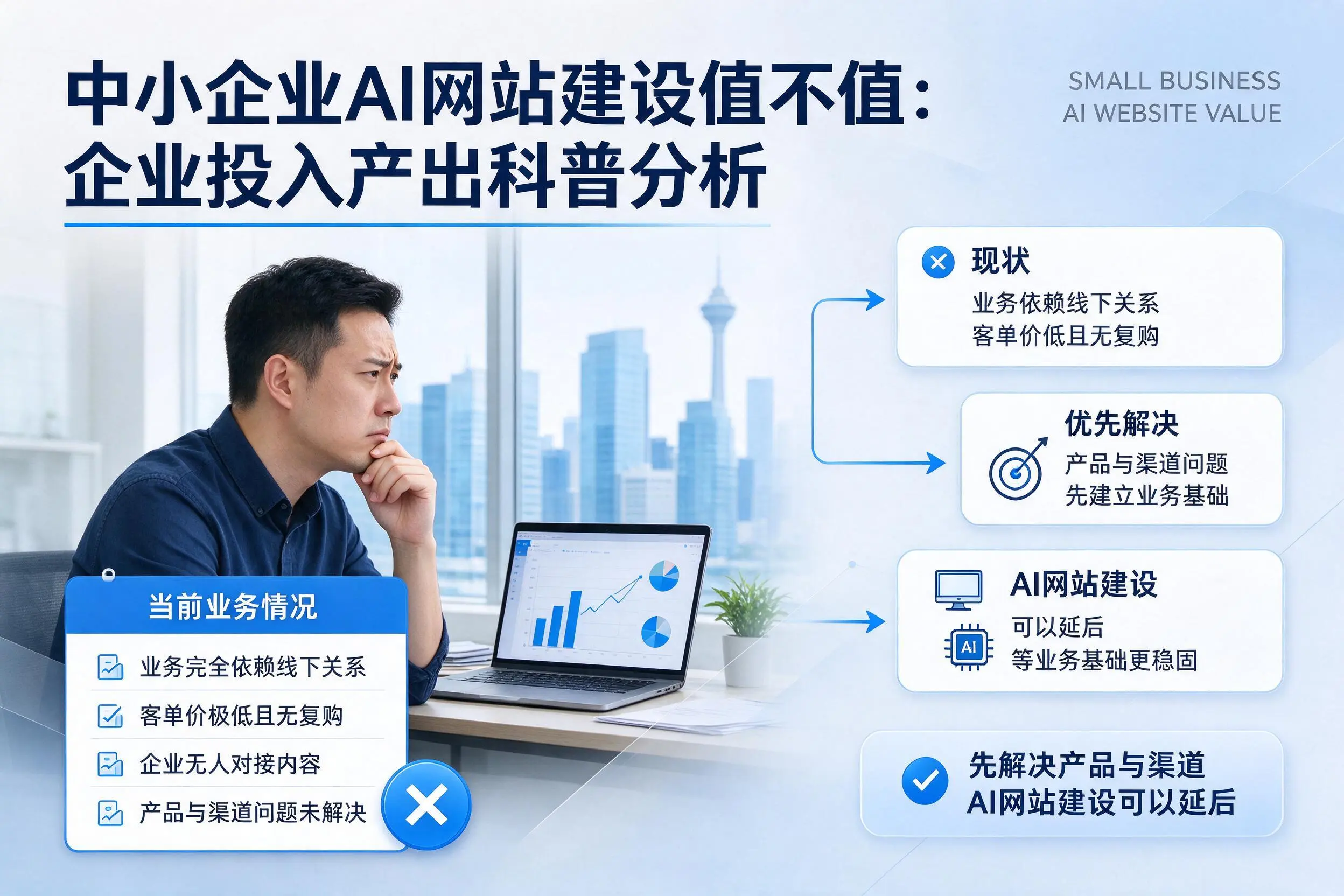 中小企业AI网站建设值不值:自贡企业投入产出科普分析