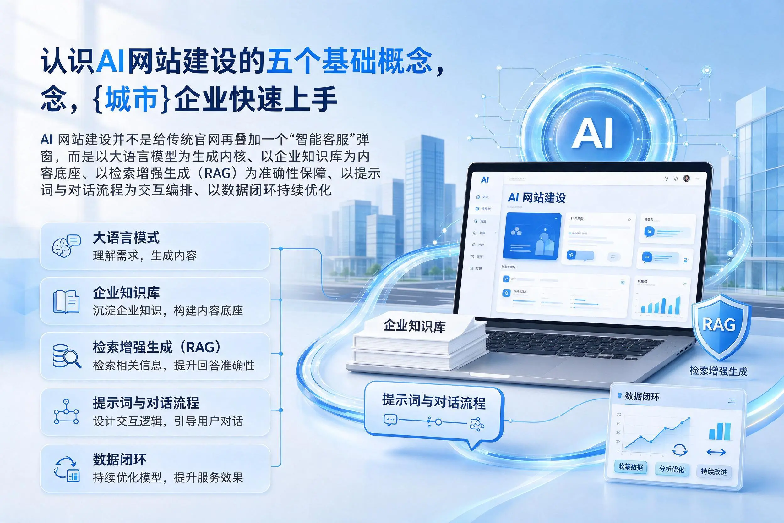 认识AI网站建设的五个基础概念，自贡企业快速上手