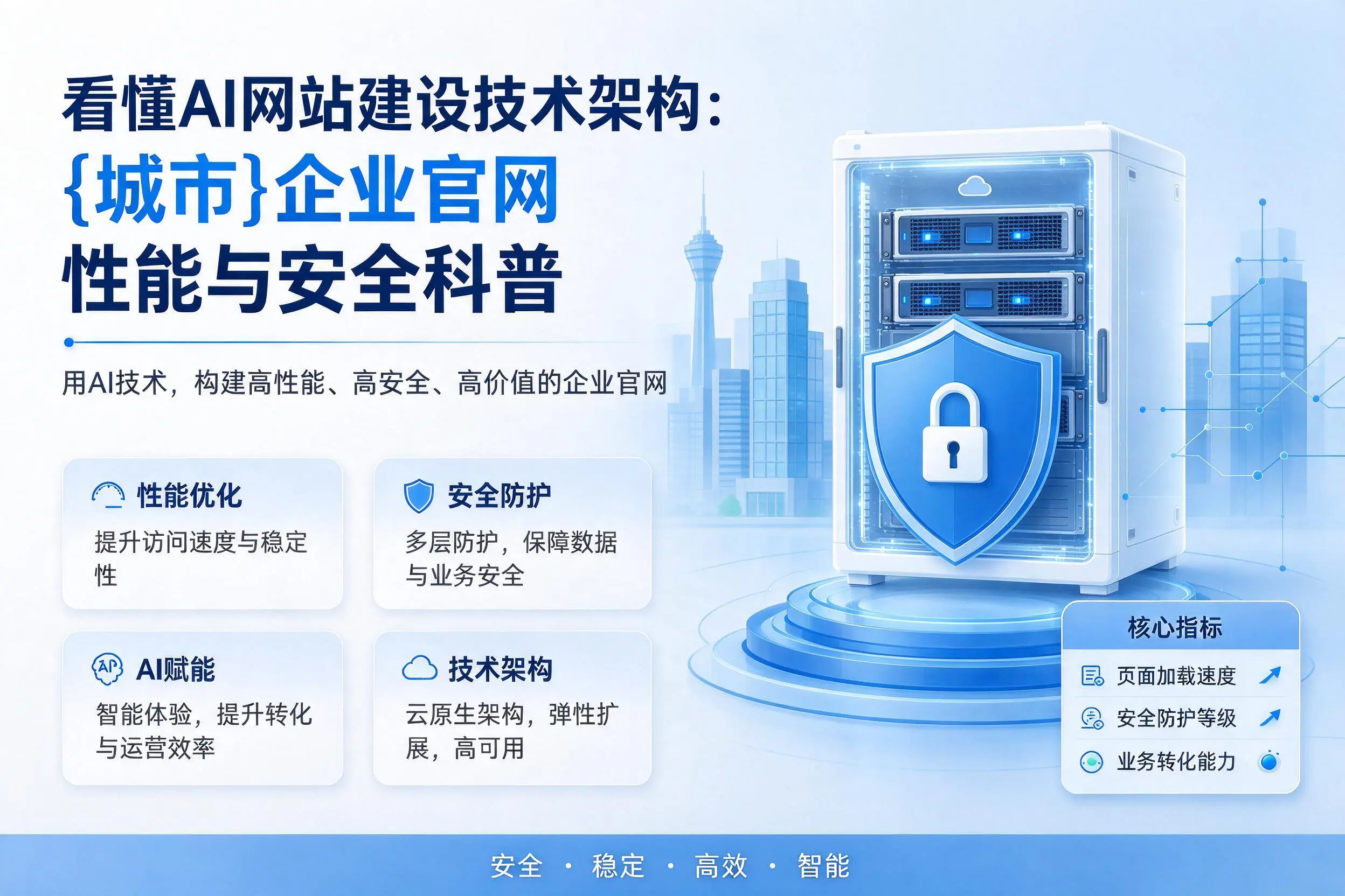 看懂AI网站建设技术架构：自贡企业官网性能与安全科普