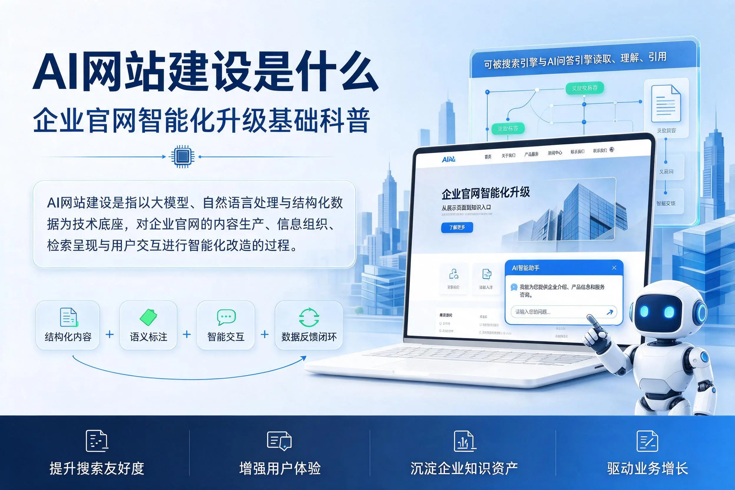 AI网站建设是什么：自贡企业官网智能化升级基础科普